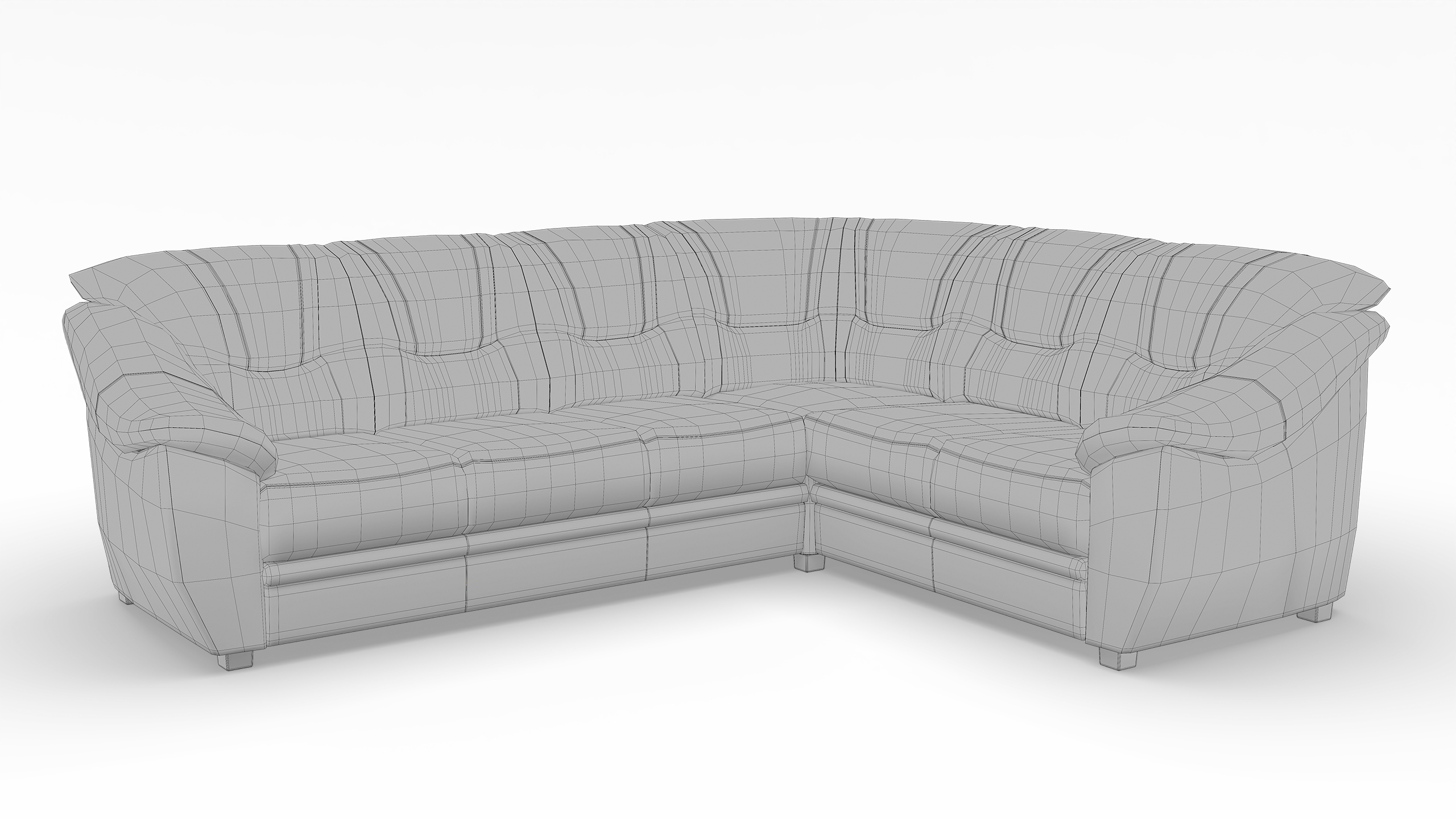 Savona sofa low poly 3D model